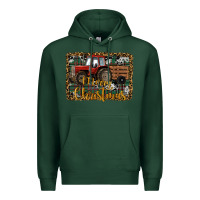 Sports Green Merry Christmas Farm Tractor Premium Hoodie - RanaPortraitStore