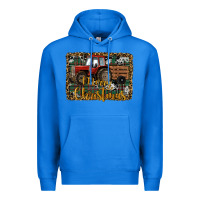 True Royal Merry Christmas Farm Tractor Premium Hoodie - RanaPortraitStore