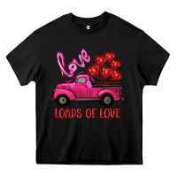 Black valentine's day loads of love turck with balloons Heavy Core Tee - RanaPortraitStore