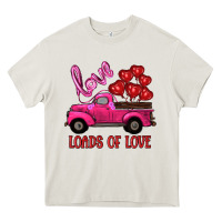 Cream valentine's day loads of love turck with balloons Heavy Core Tee - RanaPortraitStore