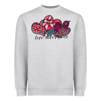 Heather Grey love never fails Heavyweight Sweatshirt - SublimationCraftShop
