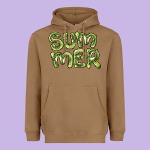 Summer Kiwi Heavyweight Hoodie Designed By Barkaloodesign