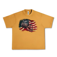 Peanut Butter skull with american flag 4th of july Urban Heavy Tee - CowGirlArtShop