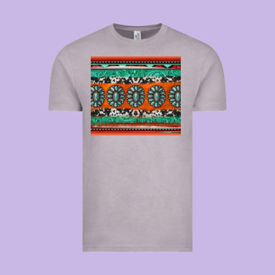 Turquoise Gemstone Western Vintage Tee Designed By Jasminsmagicworld