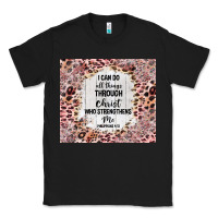 Black i can do all things with leopard and glitter Classic Tee - TumblerDesignByShophia