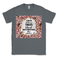 Charcoal Heather i can do all things with leopard and glitter Classic Tee - TumblerDesignByShophia