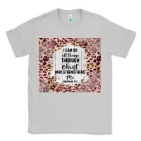 Moon Dust i can do all things with leopard and glitter Classic Tee - TumblerDesignByShophia