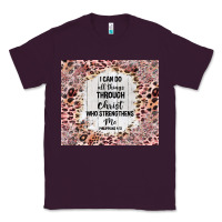 Plum i can do all things with leopard and glitter Classic Tee - TumblerDesignByShophia