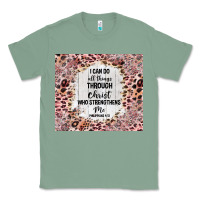 Sage i can do all things with leopard and glitter Classic Tee - TumblerDesignByShophia