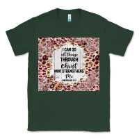 Sports Green i can do all things with leopard and glitter Classic Tee - TumblerDesignByShophia
