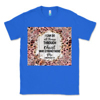 True Royal i can do all things with leopard and glitter Classic Tee - TumblerDesignByShophia
