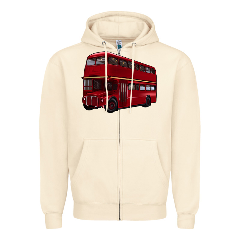 Double Decker Bus Zipper Hoodie by Artiststas | Teevron