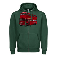 Sports Green double decker bus Zipper Hoodie - Artiststas