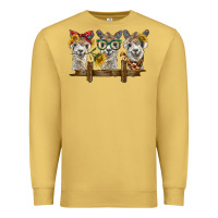 Antique Gold 3 alpacas Premium Sweatshirt - BarkalooDesign