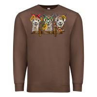 Chestnut 3 alpacas Premium Sweatshirt - BarkalooDesign