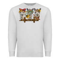 Dove Grey 3 alpacas Premium Sweatshirt - BarkalooDesign