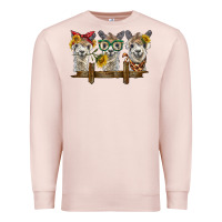 Pale Pink 3 alpacas Premium Sweatshirt - BarkalooDesign