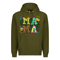Army Green School bus driver mama Mother's day Premium Hoodie - LillyAllenDesigns