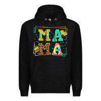 Black School bus driver mama Mother's day Premium Hoodie - LillyAllenDesigns