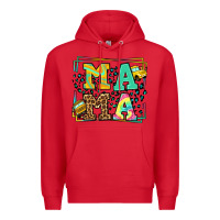 Red School bus driver mama Mother's day Premium Hoodie - LillyAllenDesigns