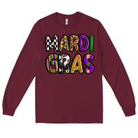 Burgundy mardi gras copy Long Sleeve Tee - OliviaCreatesArt