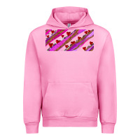 Fuchsia Pink leopar and cowhide with heart candies Urban Hoodie - AdoDesignShop
