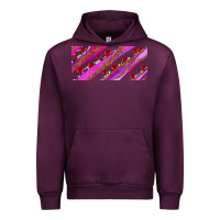 Mauve Wine leopar and cowhide with heart candies Urban Hoodie - AdoDesignShop