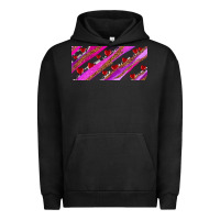 Pigment Black leopar and cowhide with heart candies Urban Hoodie - AdoDesignShop