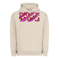 Pigment French Oak leopar and cowhide with heart candies Urban Hoodie - AdoDesignShop