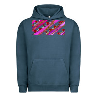 Pigment Midnight Navy leopar and cowhide with heart candies Urban Hoodie - AdoDesignShop