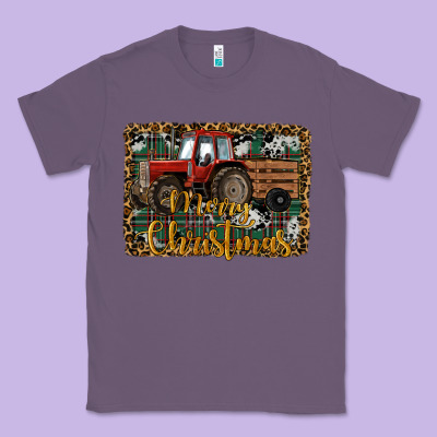 Merry Christmas Farm Tractor Classic Tee Designed By Ranaportraitstore