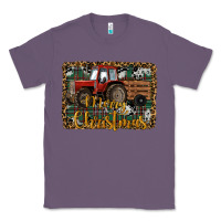Lavender Merry Christmas Farm Tractor Classic Tee - RanaPortraitStore