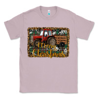 Lilac Merry Christmas Farm Tractor Classic Tee - RanaPortraitStore