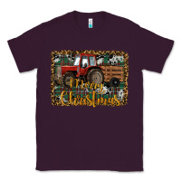 Plum Merry Christmas Farm Tractor Classic Tee - RanaPortraitStore