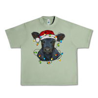 Oil Green christmas baby black angus calf with lights Urban Heavy Tee - RanaPortraitStore