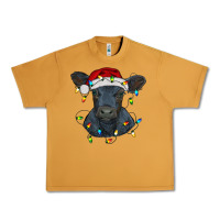 Peanut Butter christmas baby black angus calf with lights Urban Heavy Tee - RanaPortraitStore