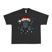 Pigment Black christmas baby black angus calf with lights Urban Heavy Tee - RanaPortraitStore