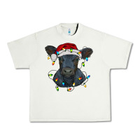 Pistachio christmas baby black angus calf with lights Urban Heavy Tee - RanaPortraitStore