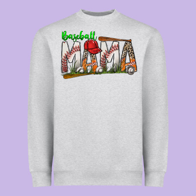 Baseball Mama Heavyweight Sweatshirt Designed By Sublimationcraftshop
