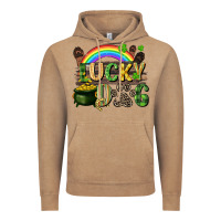 Vintage Coffee Lucky dog St. Patrick's Day Vintage Hoodie - CowGirlArtShop