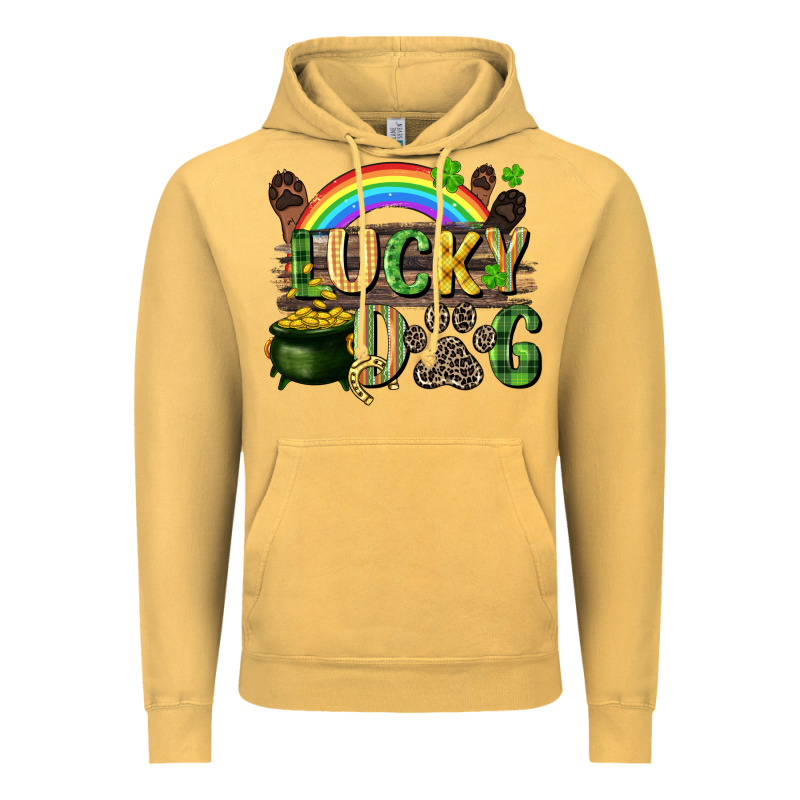 Lucky Dog St. Patrick's Day Vintage Hoodie by CowGirlArtShop | Teevron