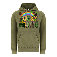 Vintage Olive Lucky dog St. Patrick's Day Vintage Hoodie - CowGirlArtShop