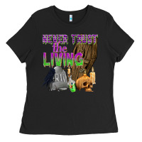 Black Never Trust The Living Ladies Tee - texasbilliewilder