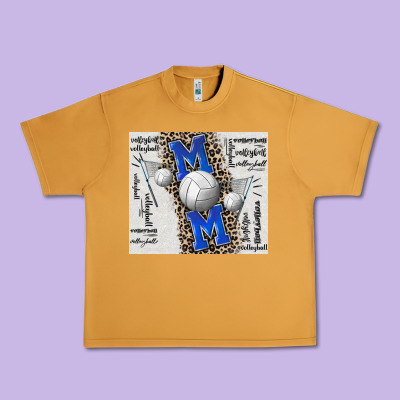 Volleyball Mom Blue Mother's Day Urban Heavy Tee Designed By Cowgirlartshop
