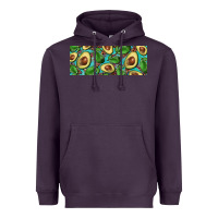 Plum avacado with turquoise and leopard background 11 oz mug Heavyweight Hoodie - BarkalooDesign