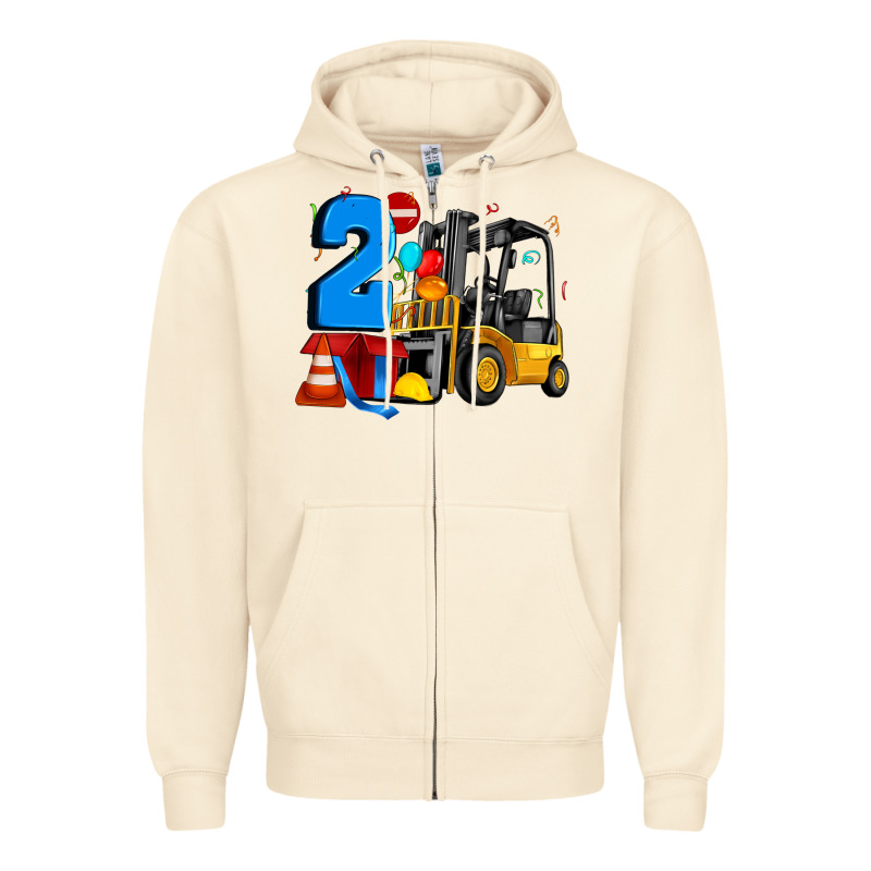 Forklift Birthday Two Zipper Hoodie by Artiststas | Teevron