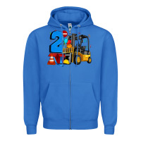 True Royal forklift birthday two Zipper Hoodie - Artiststas