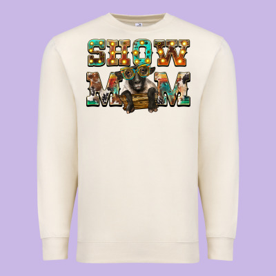 Show Mom Suffolk Sheep Black Sheep Premium Sweatshirt Designed By Barkaloodesign
