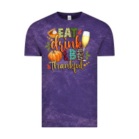 Cloud Purple eat drink and be thankful Vintage Tee - CowGirlArtShop