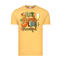 Vintage Mustard eat drink and be thankful Vintage Tee - CowGirlArtShop
